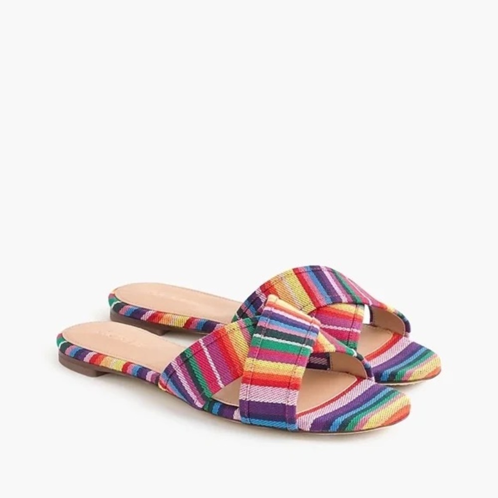 J. Crew striped Cora sandals